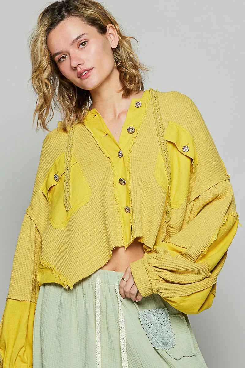 POL Raw Hem Cropped Hooded Jacket 13db3a6e-e8af-4c5e-9587-8bd375e2cd62-Max-Origin