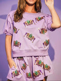 Sequin Round Neck Top and Shorts Set Purple 13dc76be-b01c-4dd1-a2e0-dcedbb9b46c3-Max-Origin