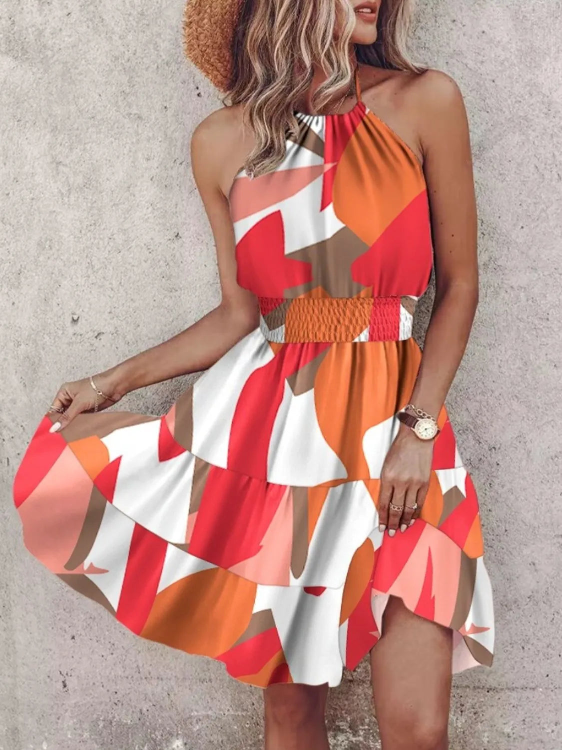 Paisley Print Halter Neck Mini Dress Three Colors 13e9baef-5df5-4ce8-841f-6a4f41c2e924-Max-Origin