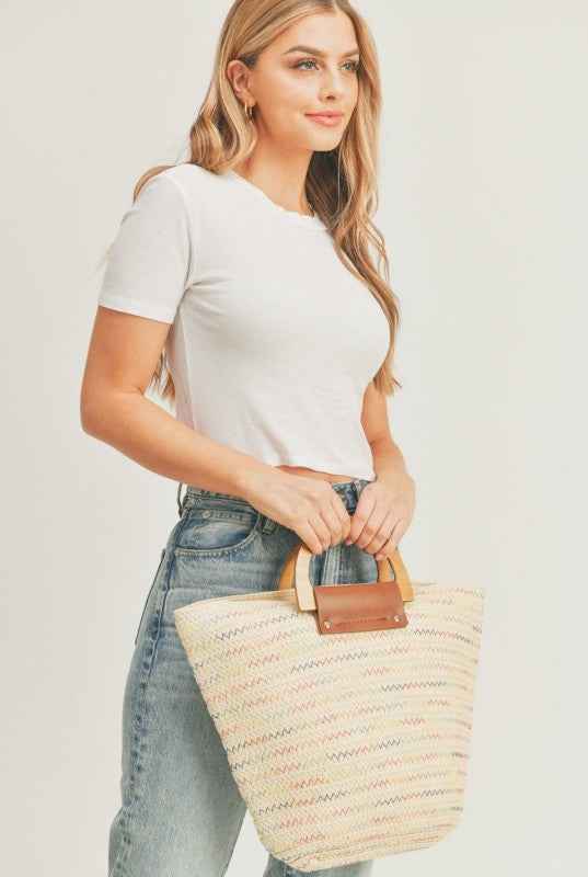 Summer Ready Straw Tote Bag 13fa4bbe-badc-4684-bfe1-a06253e474f6