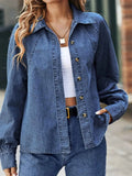Button Up Long Sleeve Denim Shirt Blue 13fb8171cfc94cbc90da071ad0e08508-Max-Origin