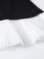 Pleated One Button Blazer Dress 14064ebe81d34f3b8c4e7cfac909c255-Max