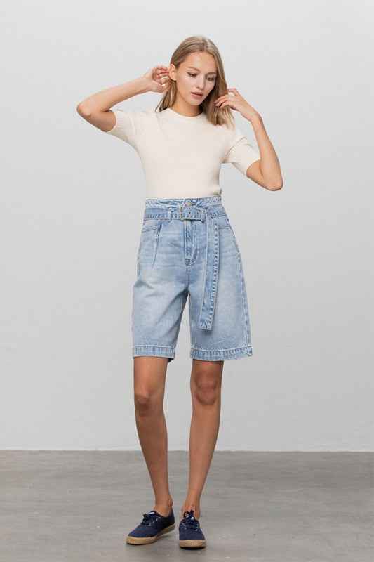 BELTED DENIM BERMUDAS 14259324_b8582f31-8851-4a3a-b448-ecb179d098f6