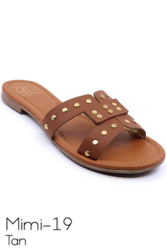 Slide sandal with rivet studs Nude 14265475_2c73f7f2-868a-4734-acbf-571d8711a5c5