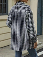 Houndstooth Button Up Long Sleeve Coat 1430e7b8-813d-408f-81f3-132ea4cbd790-Max-Origin