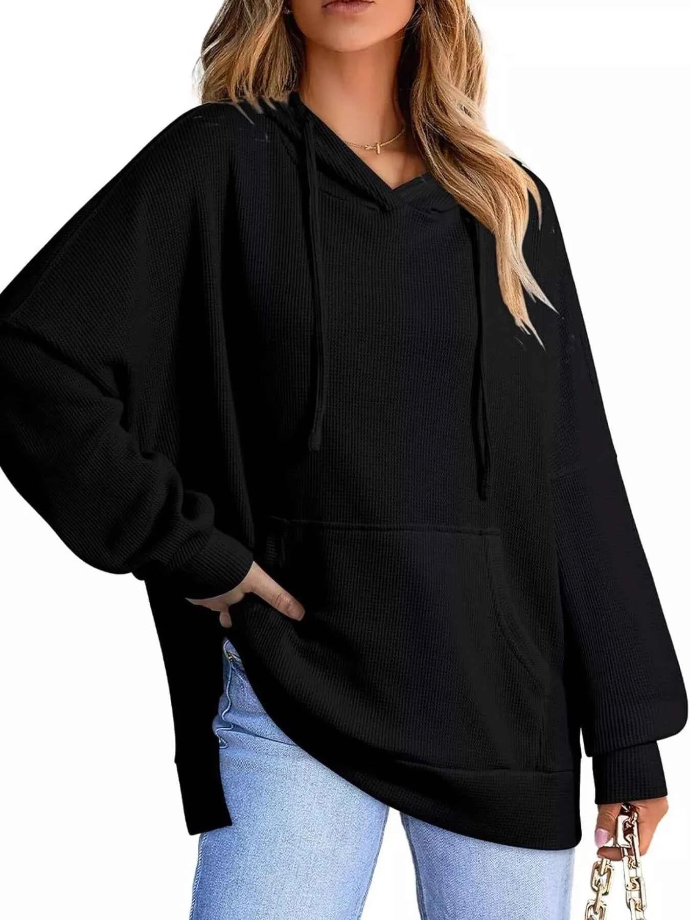 High-Low Hoodie with Kangaroo Pocket Black 143588110c8f4be4a4f6ac40312a619b-Max-Origin