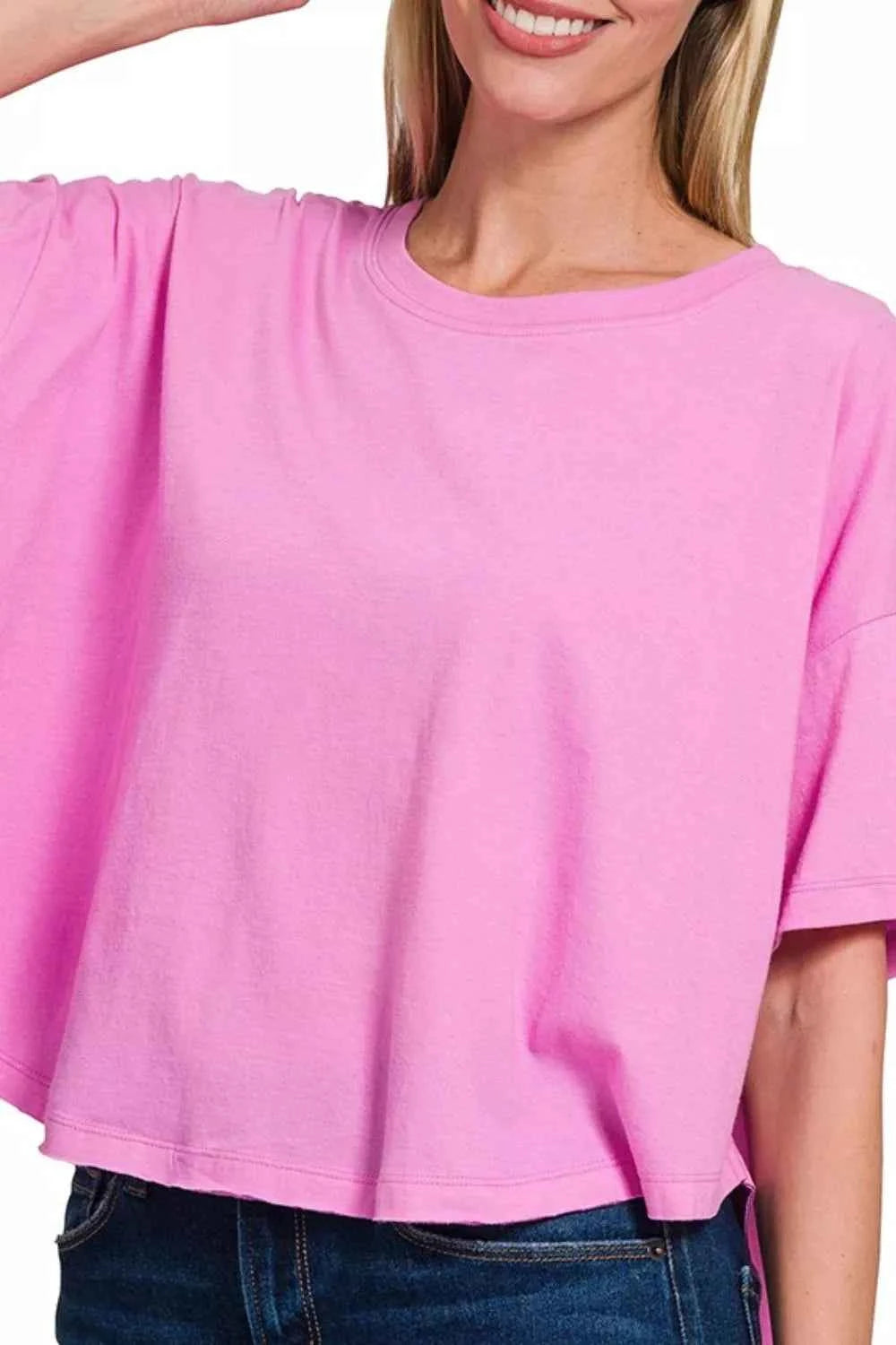 Zenana Cotton Round Neck Short Sleeve T-Shirt 1436907a-5c2f-4db4-9524-71943d3b9e26-Max-Origin