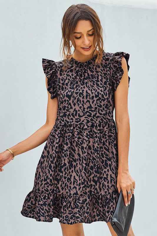 Floral ruffled short dress 14386532_3e089386-1c92-452b-a88d-2d64b5415ba5