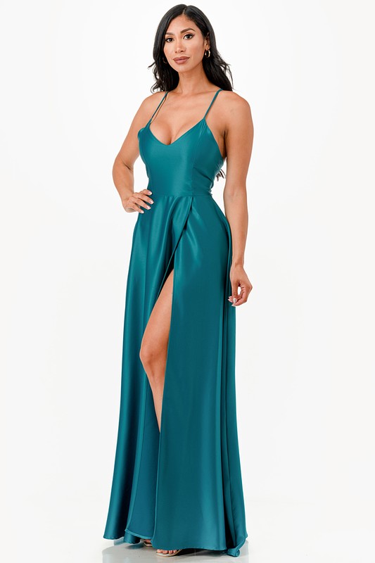open side back spaghetti zig zag tie satin gown 14490112_9cde99bd-035f-42ae-b0df-4a71e2c9cf52