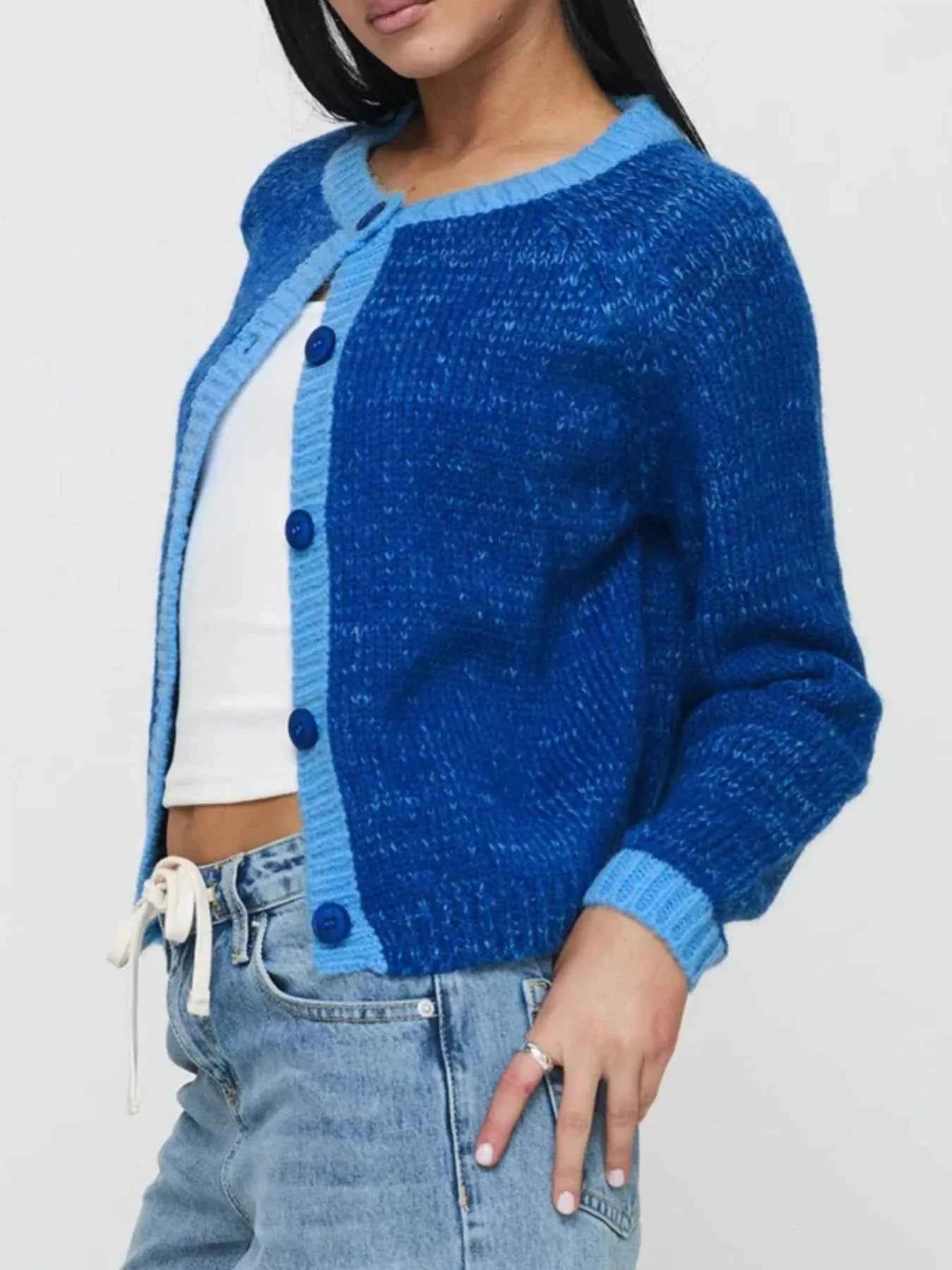 Contrast Trim Button-Up Cardigan 1453505d-0bc6-4af1-b9a5-5a9463cce4b6-Max-Origin