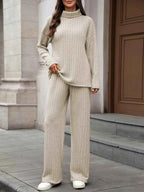 Ribbed Turtleneck Dropped Shoulder Top and Pants Sweater Set 1463cdf8-1bec-4da3-bbaa-4cdac64a6c33-Max-Origin