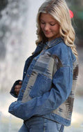 Contrast denim western jacket BLUE SAND 14664250_b6024d7e-50b3-4d50-97c6-463d20e73750