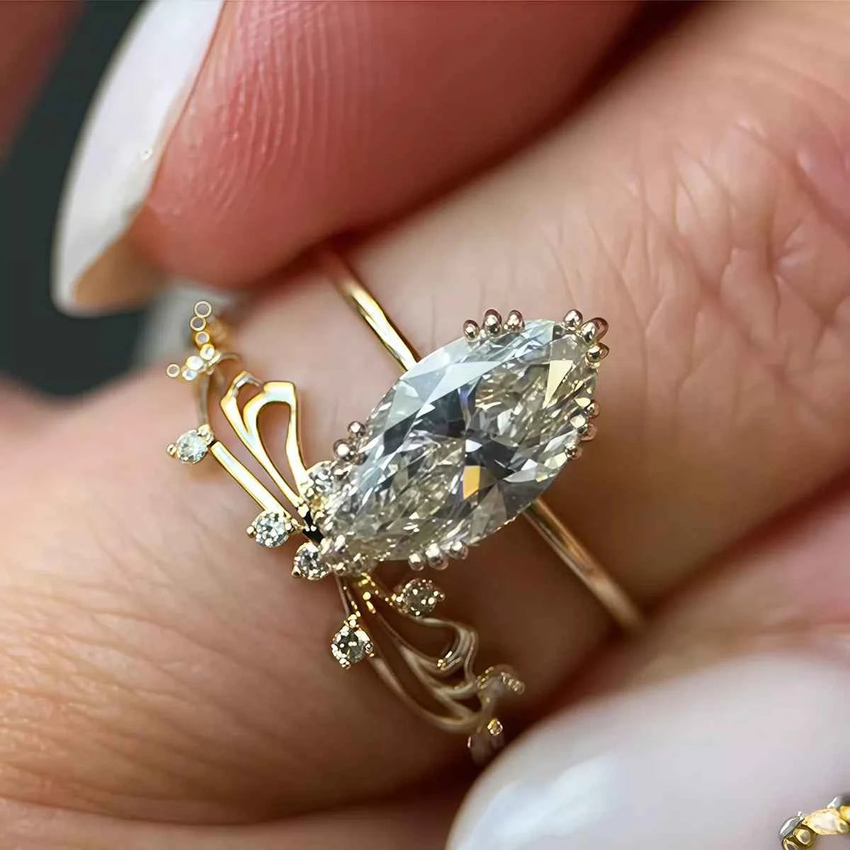 2 Piece 2 Carat Moissanite 925 Sterling Silver Zircon Ring 147638a7-0abc-4d1c-b166-a95189d596f9-Max-Origin