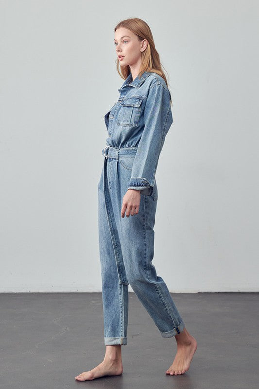Belted Collared Button Front Denim Jumpsuit 14971027_075dfd3a-7b95-4114-9cd3-bf5b1f0a3f1c