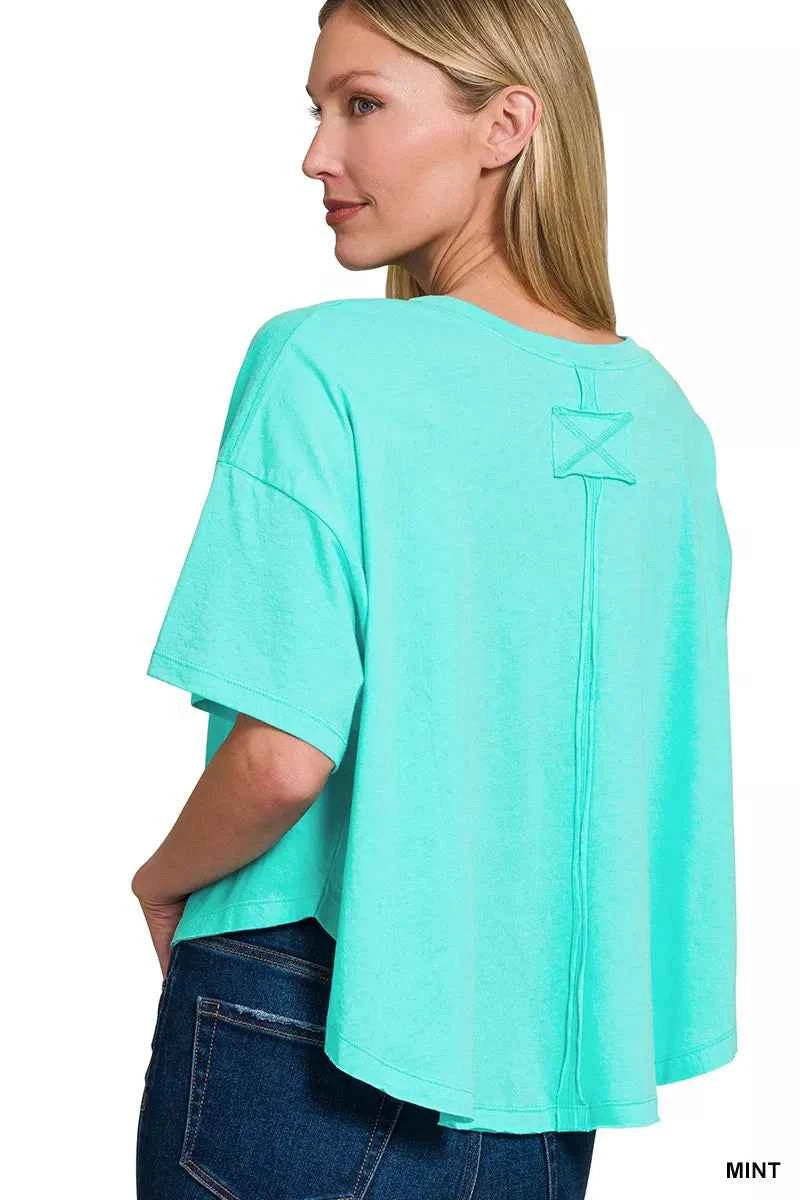 Zenana Cotton Round Neck Short Sleeve T-Shirt 149719c3-d29e-4da1-8f33-dea1825ea3cf-Max-Origin