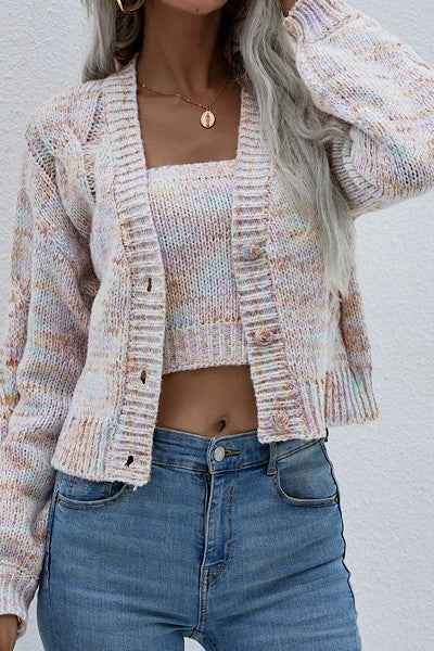 Multicolored knit cardigan set PINK MULTI 14995777_cf5c9a31-984e-4901-85f3-99e3690e9228