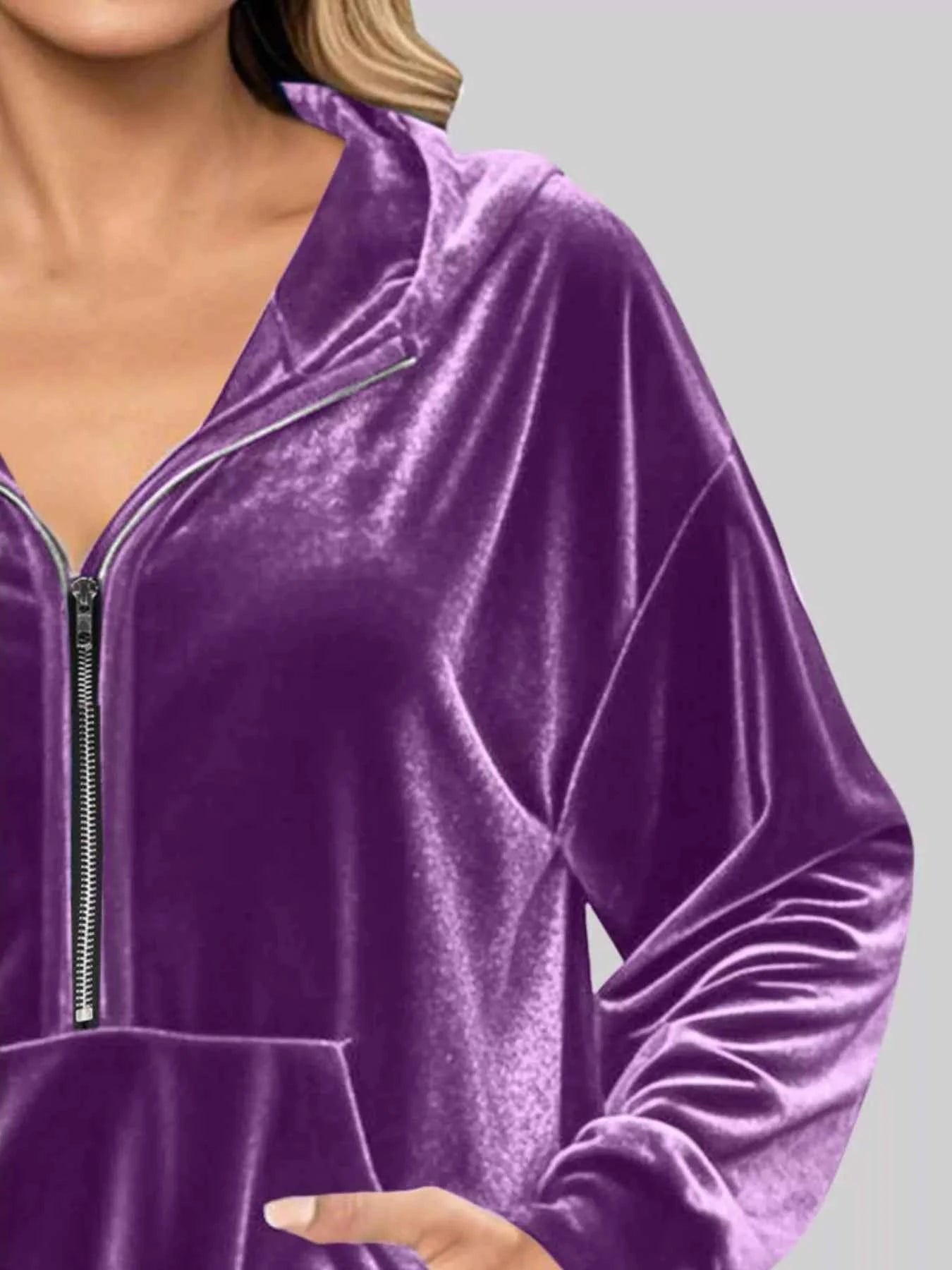 Full Size Half Zip Kangaroo Pocket Hoodie Plus Size 149b99ec-afbc-4a91-88e9-19ffc022ab6b-Max-Origin