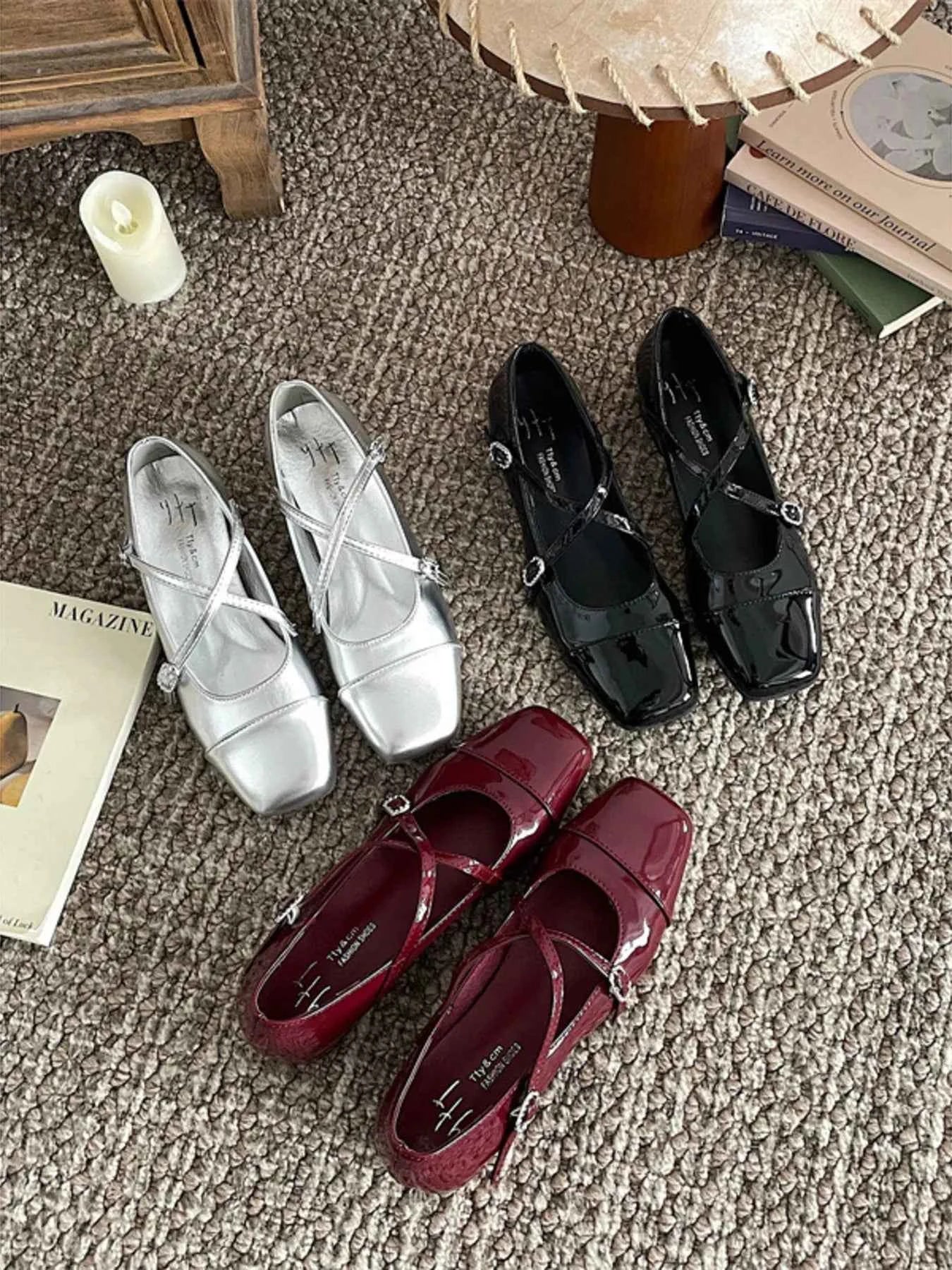 Crisscross Buckle Square Toe Mary Jane Loafers 14c46fcc94d74031b8451c1ffb0668c5-Max-Origin