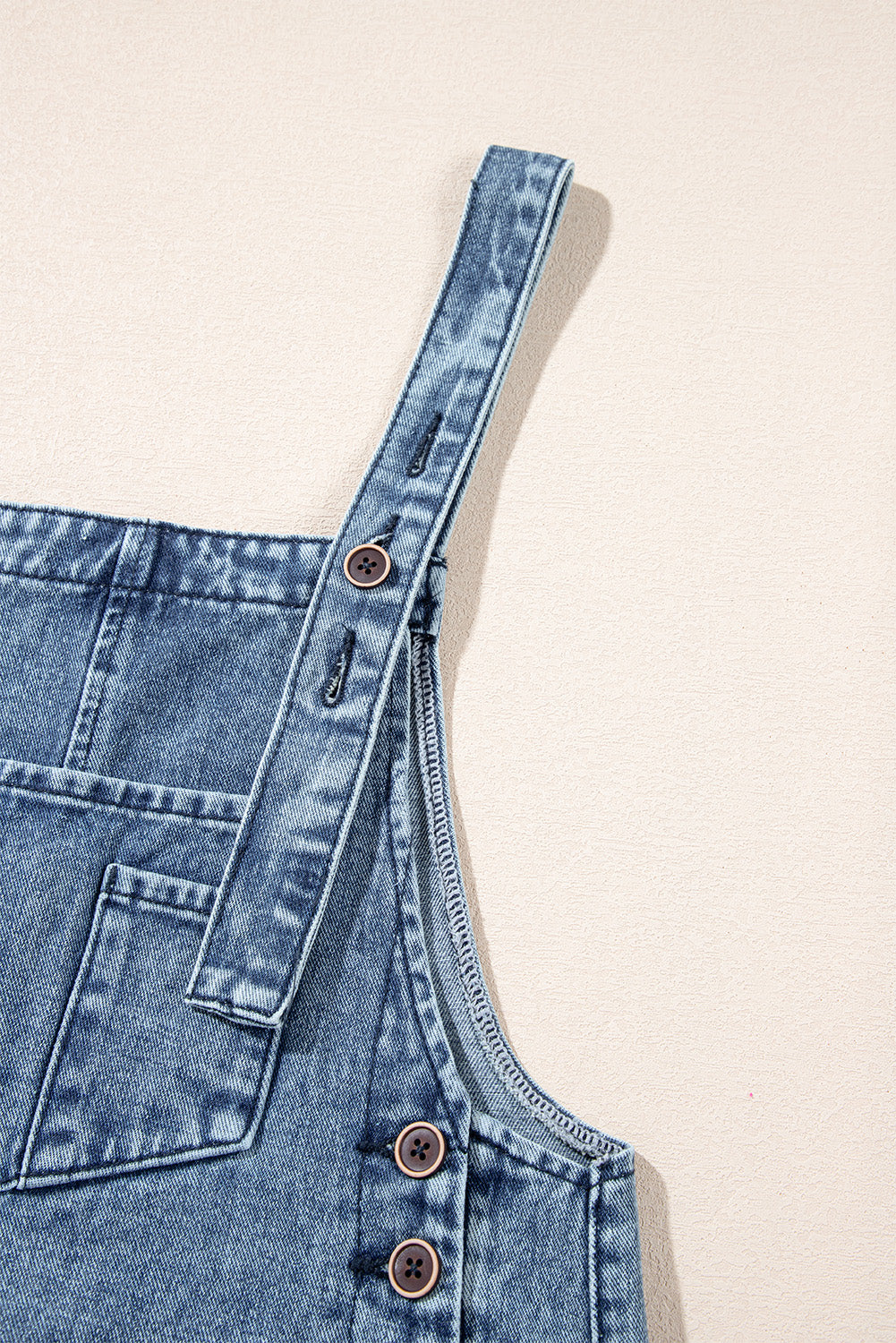 Black Distressed Bib Pocket Wide Leg Denim Overall 14c4d7508d1f7db6