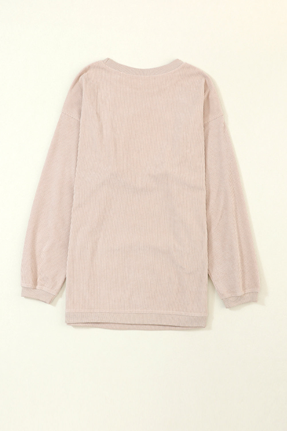 White Drop Shoulder Rib Knit Oversized Sweatshirt 14d22e6e4cbacc59