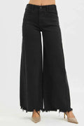 RISEN Tummy Control High Rise Palazzo Leg Frayed Hem Jeans BLACK 14d9c279496a414ea55b94a7621dd731-Max-Origin