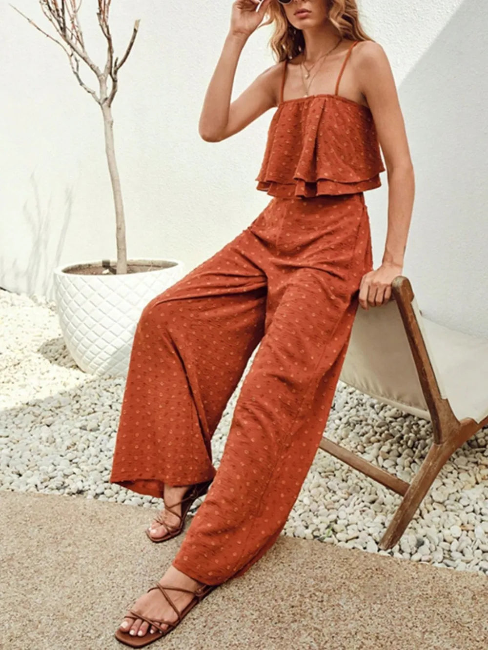 Swiss Dot Layered Cami and Pants Set 14db8dc1-12c1-4a2b-be21-914537024ebe-Max