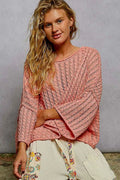 POL Cable-Knit Openwork Round Neck Cropped Sweater CORAL ORANGE 14dbbf00-6482-4dcb-92d6-1a4b15df1854-Max-Origin