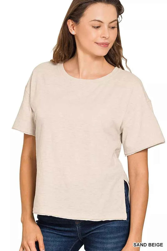 Zenana Cotton Slub Short Sleeve Tee 15133487a2c24ee7b86016fca681281e-Max-Origin