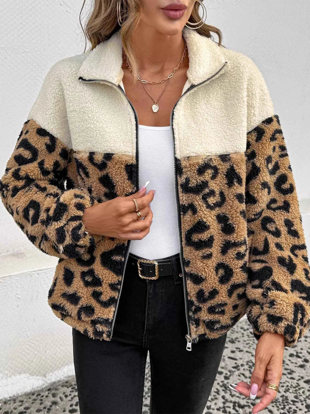 Leopard Zip Up Fleece Jacket 1522ba0fac484021954c8453c403c785-Max-Origin