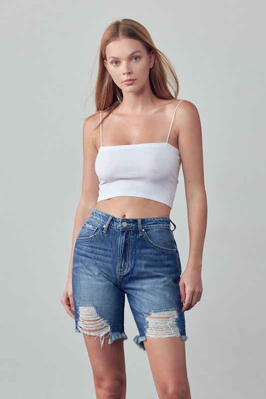 High Rise Ripped Bermuda Denim Shorts 15232481_9130c1d8-c21e-4a9e-8064-5ba9128c52e6