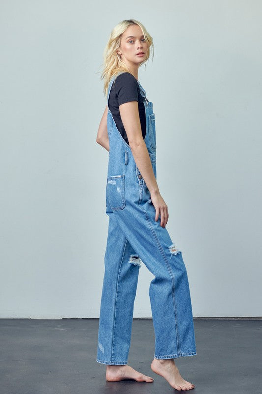 Pocket Patched Ripped Denim Overalls 15374240_339ab9f0-4cb5-4d62-bbe5-ef3074c3f48a