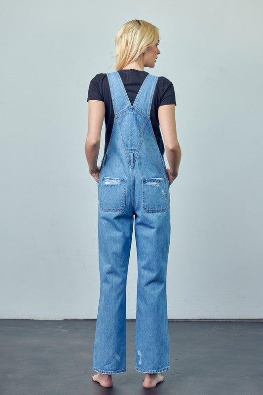 Pocket Patched Ripped Denim Overalls 15374240_abcd7ec8-2e55-4927-9f89-24cf288287d5