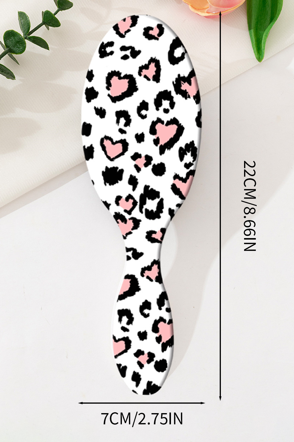 White Leopard Print Hair Brush 155bbae182b3d468