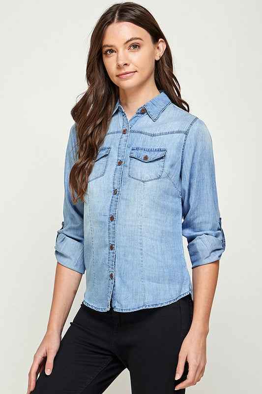 TENCEL TOP DENIM BLOUSE LIGHT 15627818_07e396b7-0aeb-4ddb-888f-b0652d77b5d2