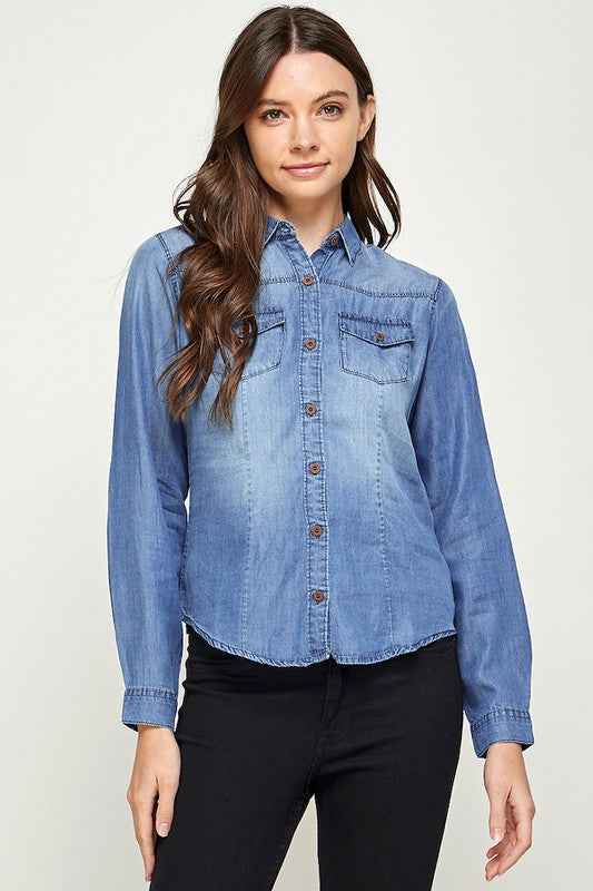 TENCEL TOP DENIM BLOUSE 15627818_6c5d355a-2996-43da-844b-1a22d98596ed
