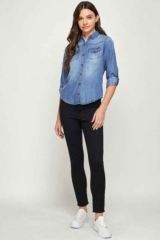 TENCEL TOP DENIM BLOUSE 15627818_874ba8f5-9a03-4a9a-900d-992b446c1d5a