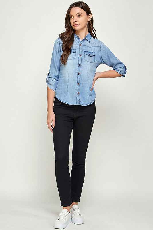TENCEL TOP DENIM BLOUSE 15627818_9054c277-475a-4b88-b1fc-5c18139a81b4