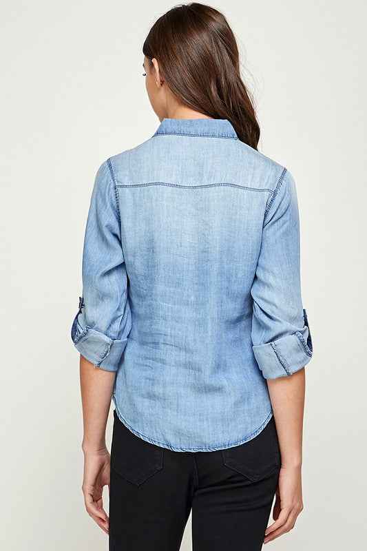 TENCEL TOP DENIM BLOUSE 15627818_c1bceccc-174c-4558-a456-b7f583947f1b