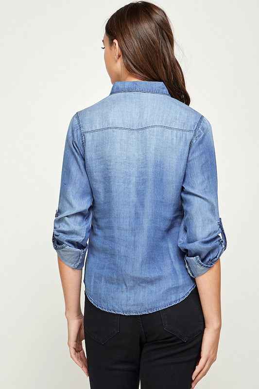 TENCEL TOP DENIM BLOUSE 15627818_e270423d-4d27-4255-b758-d635b25ba763