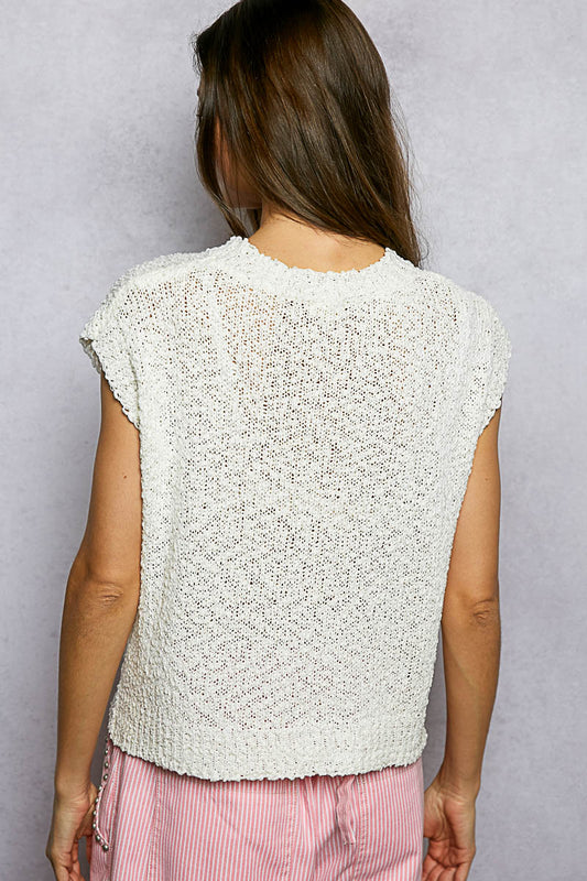 Star Round Neck Popcorn Knit Top 1564860b-47f2-49fc-8e66-90f951fafe59-Max