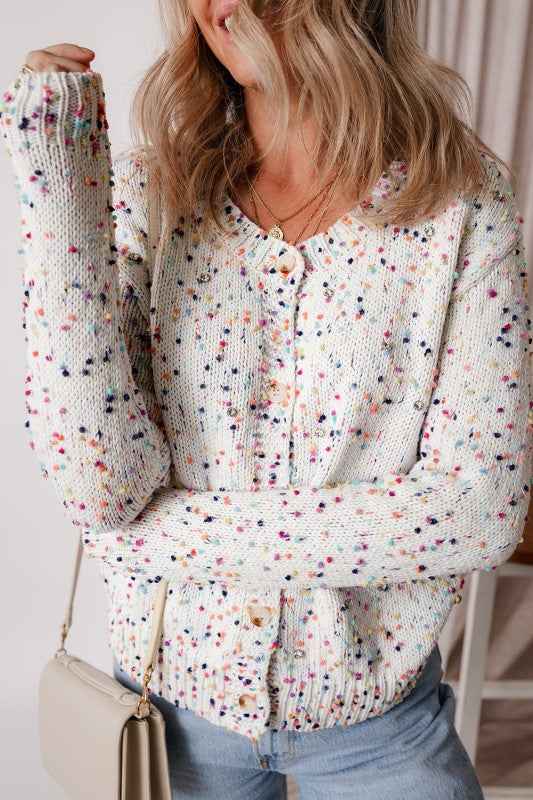 Vienna Rhinestone Decor Confetti Sweater 158e2c4d-7275-4dfb-871b-2eaaee66ba32