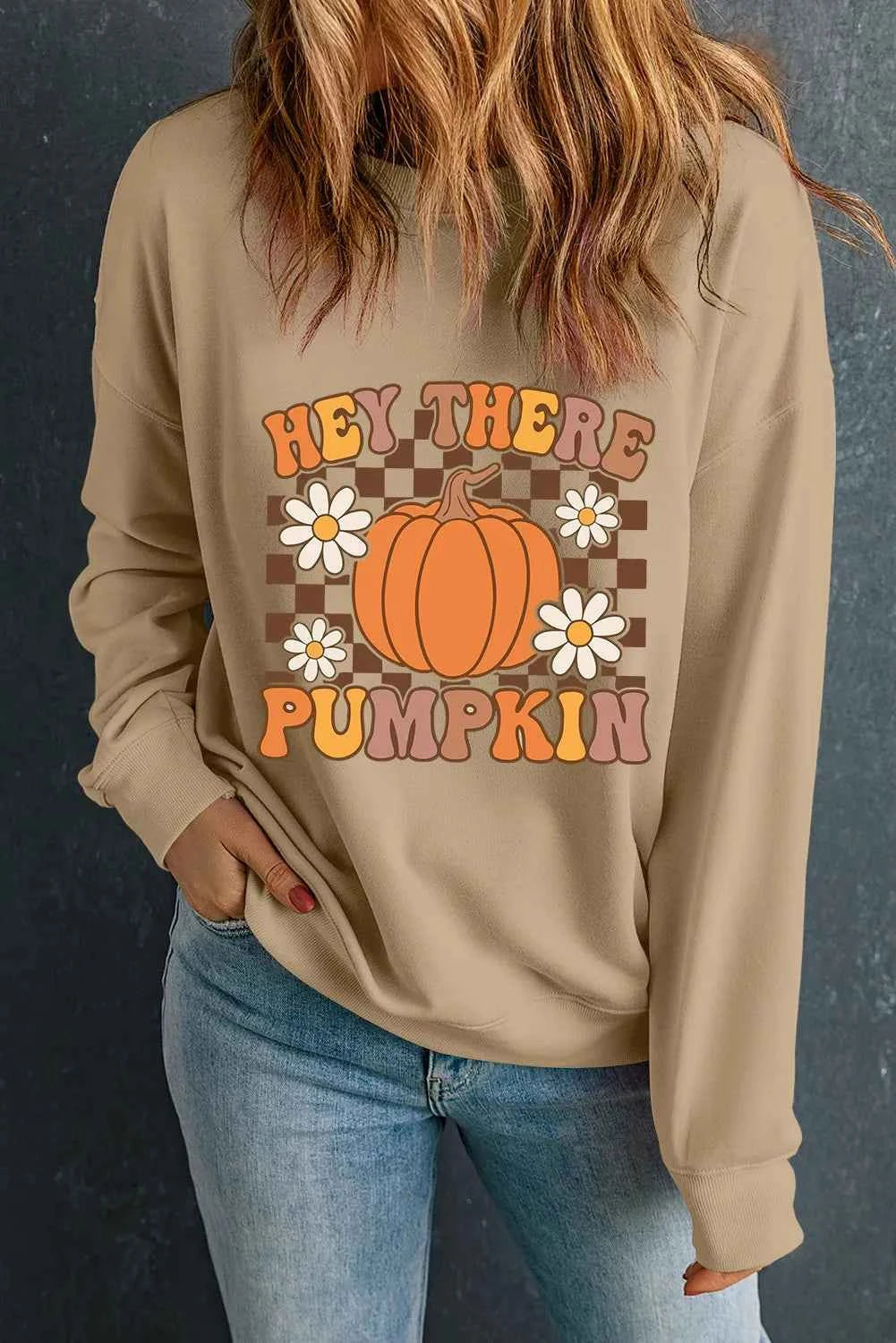 Pumpkin Graphic Long Sleeve Sweatshirt 158f9b9f-132b-404d-94cf-96fa6988a006-Max