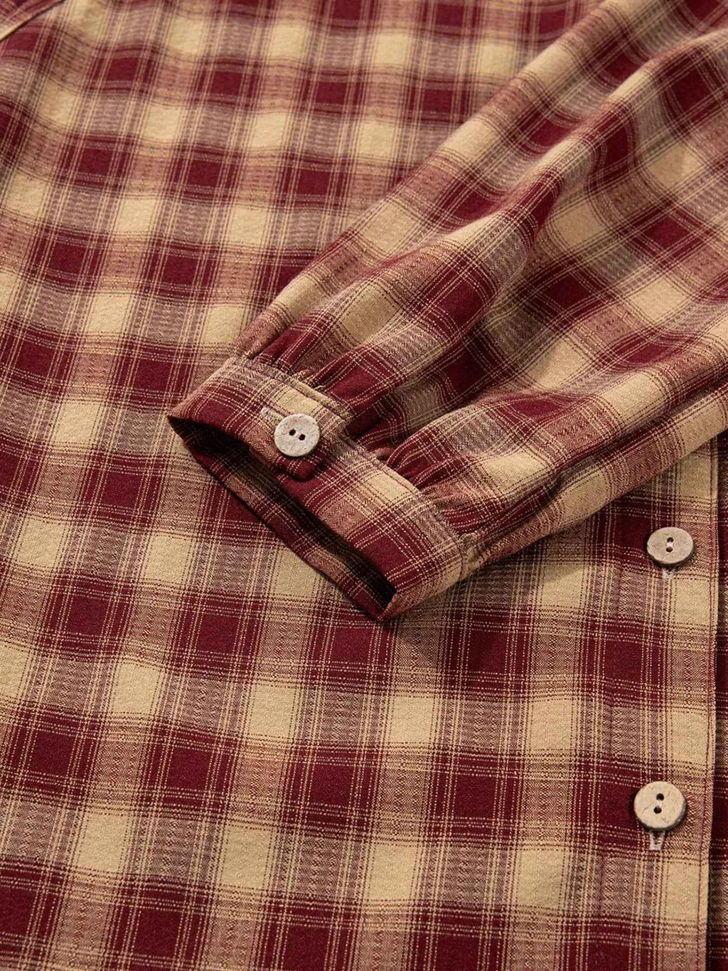 Plaid Print Ruffled Long Sleeve Patchwork Hem Mini Shirt Dress 1595bf45f41c47e783608edcb4bb1653-Max-Origin