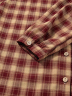 Plaid Print Ruffled Long Sleeve Patchwork Hem Mini Shirt Dress 1595bf45f41c47e783608edcb4bb1653-Max-Origin