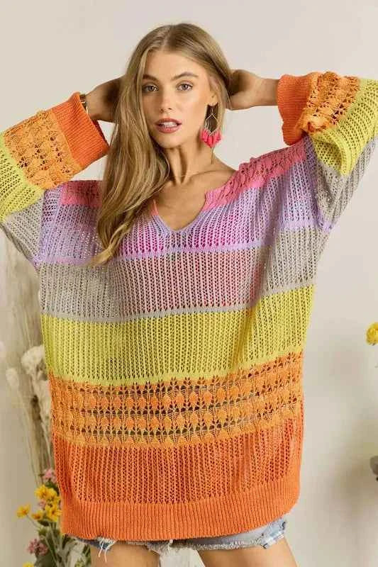 ADORA Colorblock Crochet Top 15a34d0065574c80b9e66dc70c1ebc3d-Max-Origin