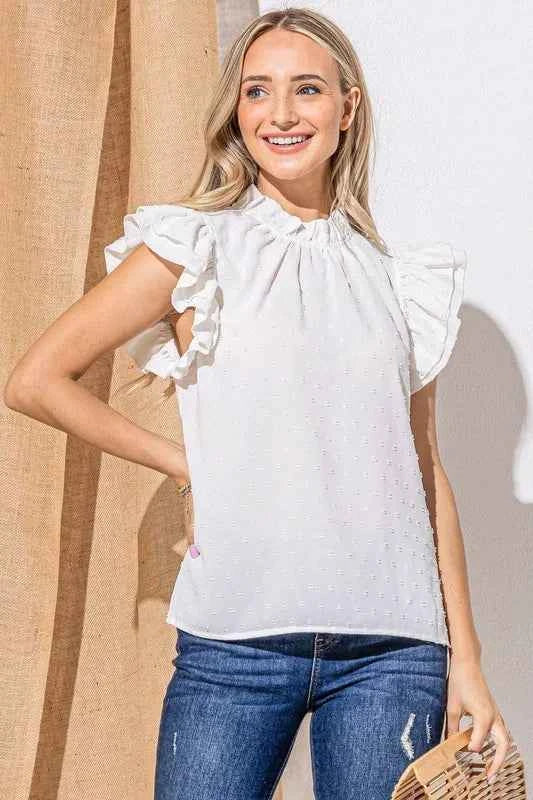 And The Why Polka Dot Textured Double Layered Ruffles Blouse 15a425225d4548f6aabd44805232e05f-Max-Origin