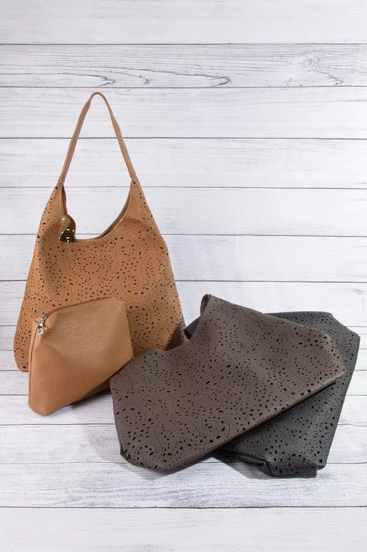 Fame Intricate Cutout Motif Leather Shoulder Bag 15a94ccf-be36-48f5-aa0d-98db095131d2-Max-Origin