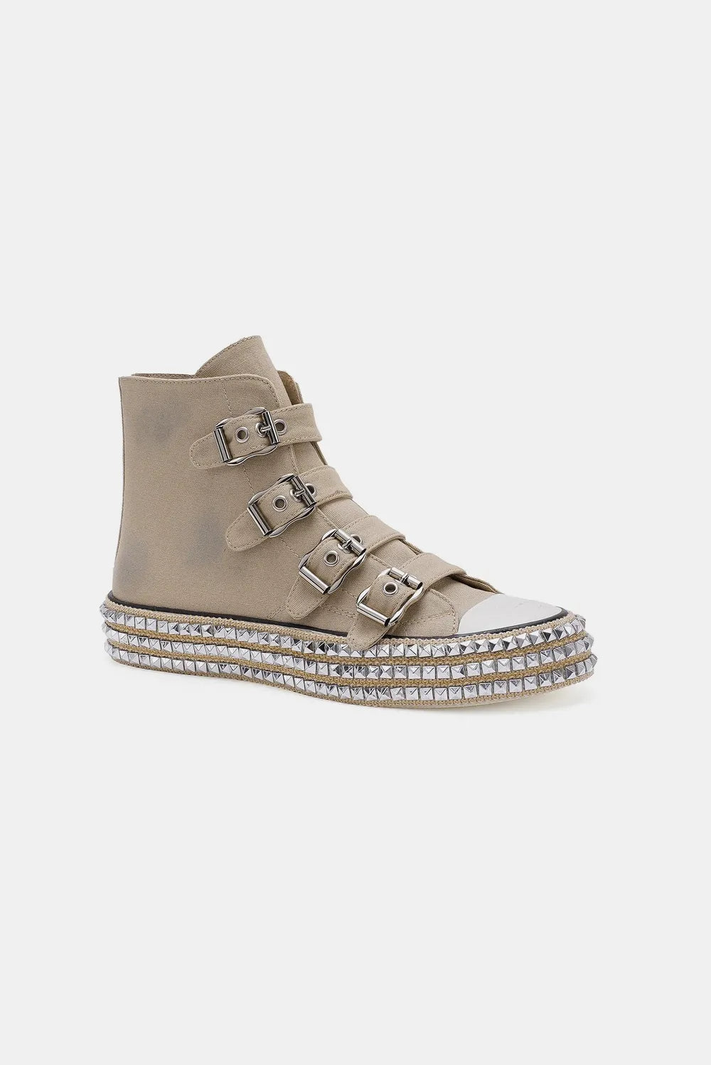 Beast Fashion Multi-Buckle Straps Studded Platform Sneakers 15b66b56-6ade-4aad-8c7e-90f440749915-Max