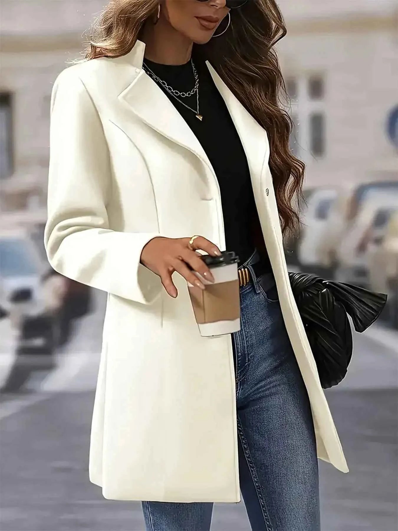 Single-Breasted Longline Blazer Coat 15bcc942012840449084e7963cc57ddf-Max-Origin