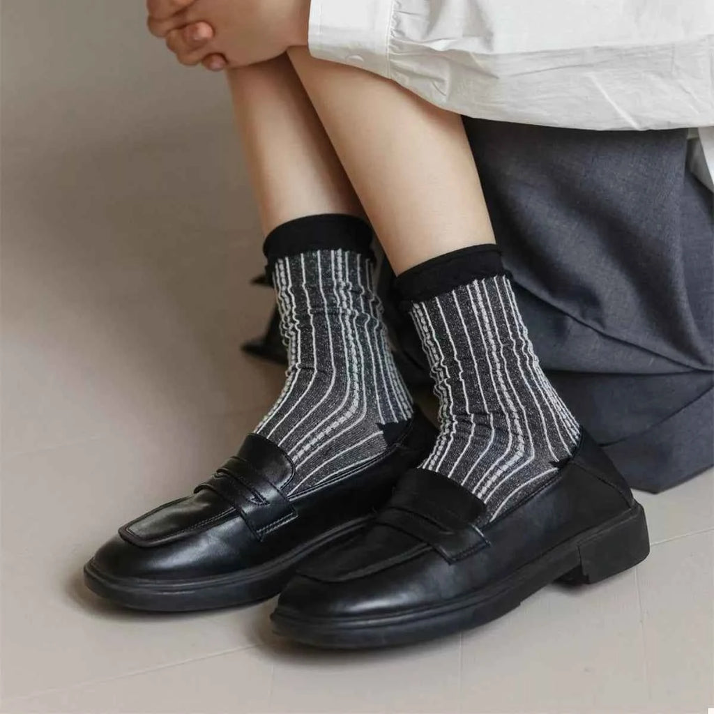 Two-Tone Cotton Knit Crew Socks 15c6e0cf-cc46-4211-aaaf-36dc81a6b01c-Max-Origin